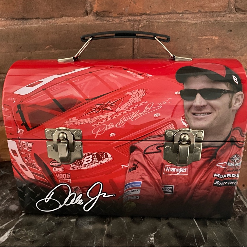 Dale Earnhardt Jr. #8 NASCAR Metal Dome Lunch Box - Winner’s Circle-Y2K
